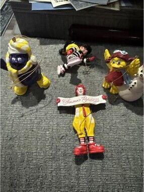 Vtg McDonalds Ornaments Set of 4.  Rare